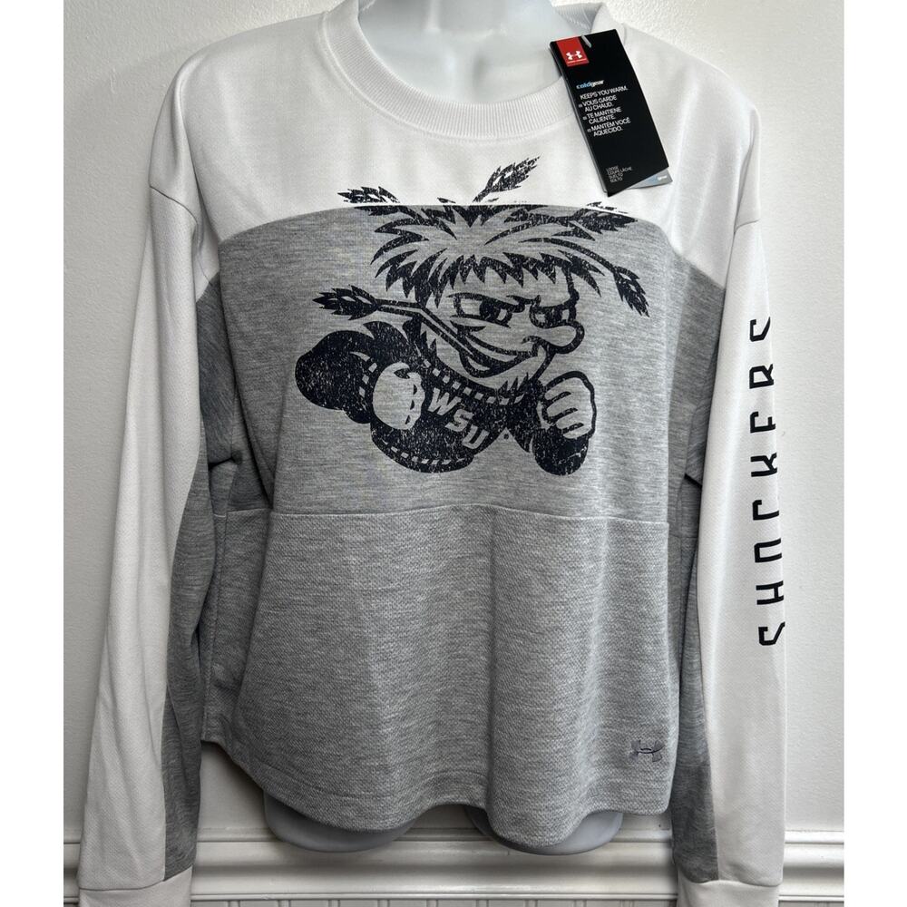 Under Armour Loose Women's Size M Wichita State WSU Sweatshirt Shockers Crop New